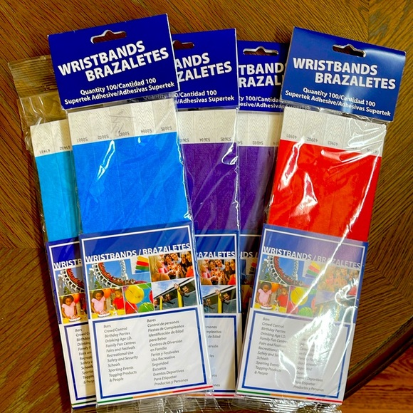 3/4" Tyvek Wristbands - in original packaging with tags - Picture 1 of 7